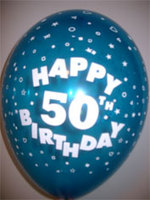 Balloons HAPPY 50TH BIRTHDAY