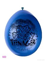 Balloons 'HAPPY BIRTHDAY TEENAGER' 9" Latex Balloons (10)