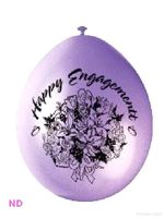 Balloons 'HAPPY ENGAGEMENT' 9" Latex (10) 