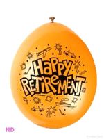 Balloons 'HAPPY RETIREMENT' 9" Latex (10) 