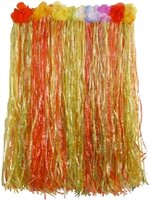 Hula skirt with Flowers - 60cms length