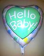 Large Foil Balloon 'HELLO BABY' Heart 36" (Requires Helium)