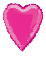 Foil Balloon Heart Solid Metallic Hot Pink 