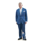 King Charles in Blue Suit Cardboard Cutout 