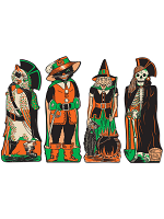 Vintage Halloween Fanci-Dress Cutouts 17"