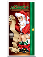 Santa Restroom Door Cover 30" x 5'