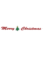 Merry Christmas Streamer 7½" x 6'