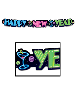 Neon Happy New Year Banner