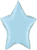 Foil Balloon Star Solid Metallic Baby Blue 