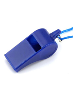 Whistle Plastic Assorted Colours On A Cord