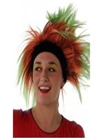 Red & Green Wig with Headband