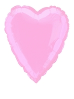 Foil Balloon Heart Solid Metallic Pastel Pink  