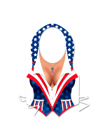 Plastic Female USA Patriotic Vest