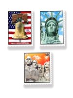 Patriotic Stamp Cutouts (3/pkg)