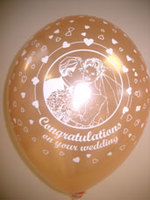 Balloons 'CONGRATULATIONS ON YOUR WEDDING' Ivory 12"