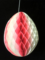 Pink & White Tissue Egg Decoration
