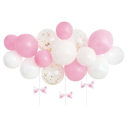 Pink Gingham Balloon Arch Kit  