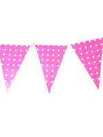 Pink with White Dot Bunting