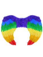 Rainbow Pride Feather Wings