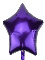 Foil Balloon Star Solid Metallic Deep Purple 