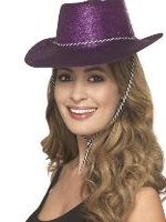 Glitter Cowboy Hat Purple