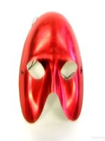 Half Face Red Metallic Eye Mask (1)   