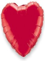 Foil Balloon Heart Solid Metallic Red  