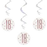 Hanging Swirls - 18 Rose Gold