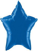 Foil Balloon Star Solid Metallic Royal Blue 