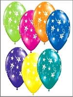 Balloons Shooting Stars Assorted Colours 12" Bag Of 25 