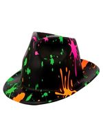 Plastic Splatter Fedora Hat