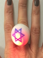 Star of David Flashing Bubble Ring