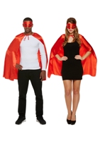 Super Hero Cape and Mask Set - Red