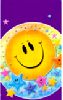 Smiley Stars Party Plastic Leak-Proof Tablecloth Size 54" x 96".