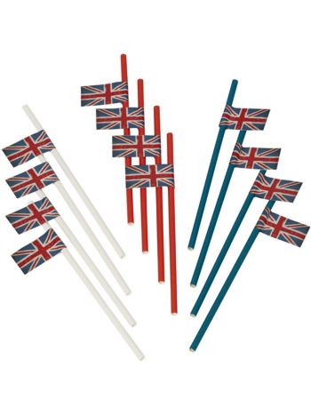 Union Jack Vintage Paper Straws