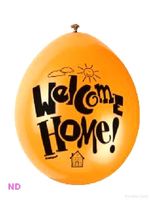 'WELCOME HOME' 9" Latex Balloons (10) 