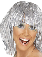 Cyber Tinsel Wigs Silver