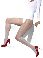 White Fishnet Tights