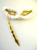 San Marco Eyemask Lace White On a Stick (1) 