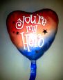 Foil Balloon 'YOU'RE MY HERO' 18" (Requires Helium)